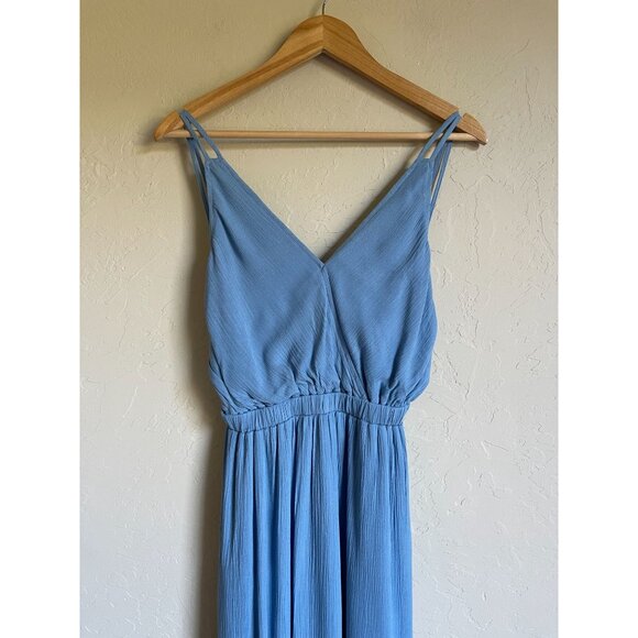 New! Lulus Lost in Paradise Slate Blue Maxi Dress - Picture 6 of 12